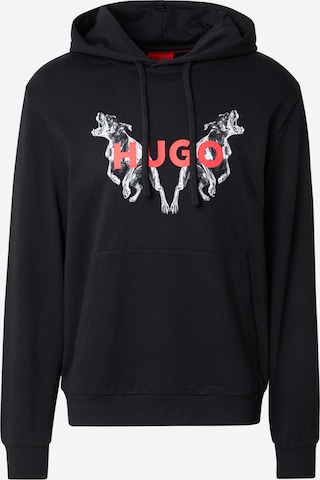 HUGO Collegepaita 'Dueleyo' värissä musta: etupuoli