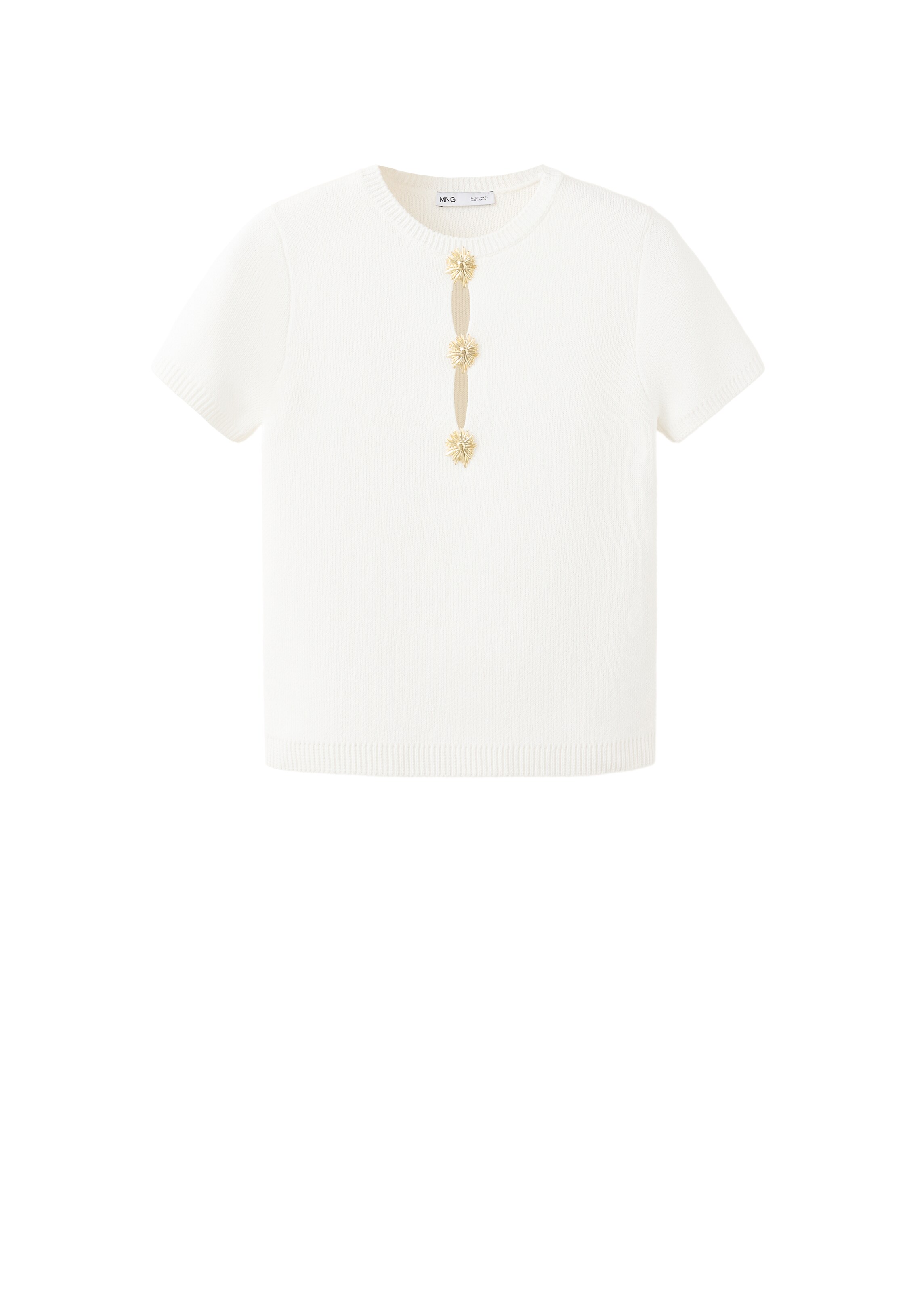 MANGO Sweater 'ANTUAN' in White: front