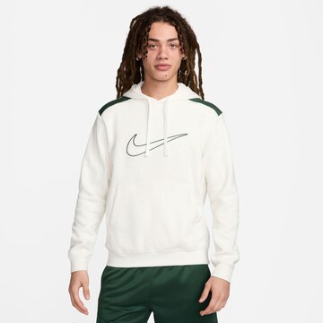 Nike Sportswear Zip-Up Hoodie in White: front