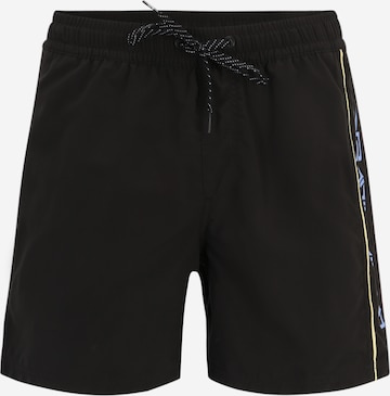 QUIKSILVER - Bermudas 'VERT' en negro: frente