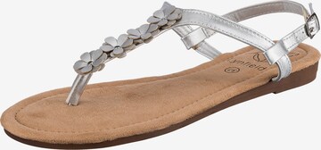 Lynfield T-Bar Sandals in Silver: front