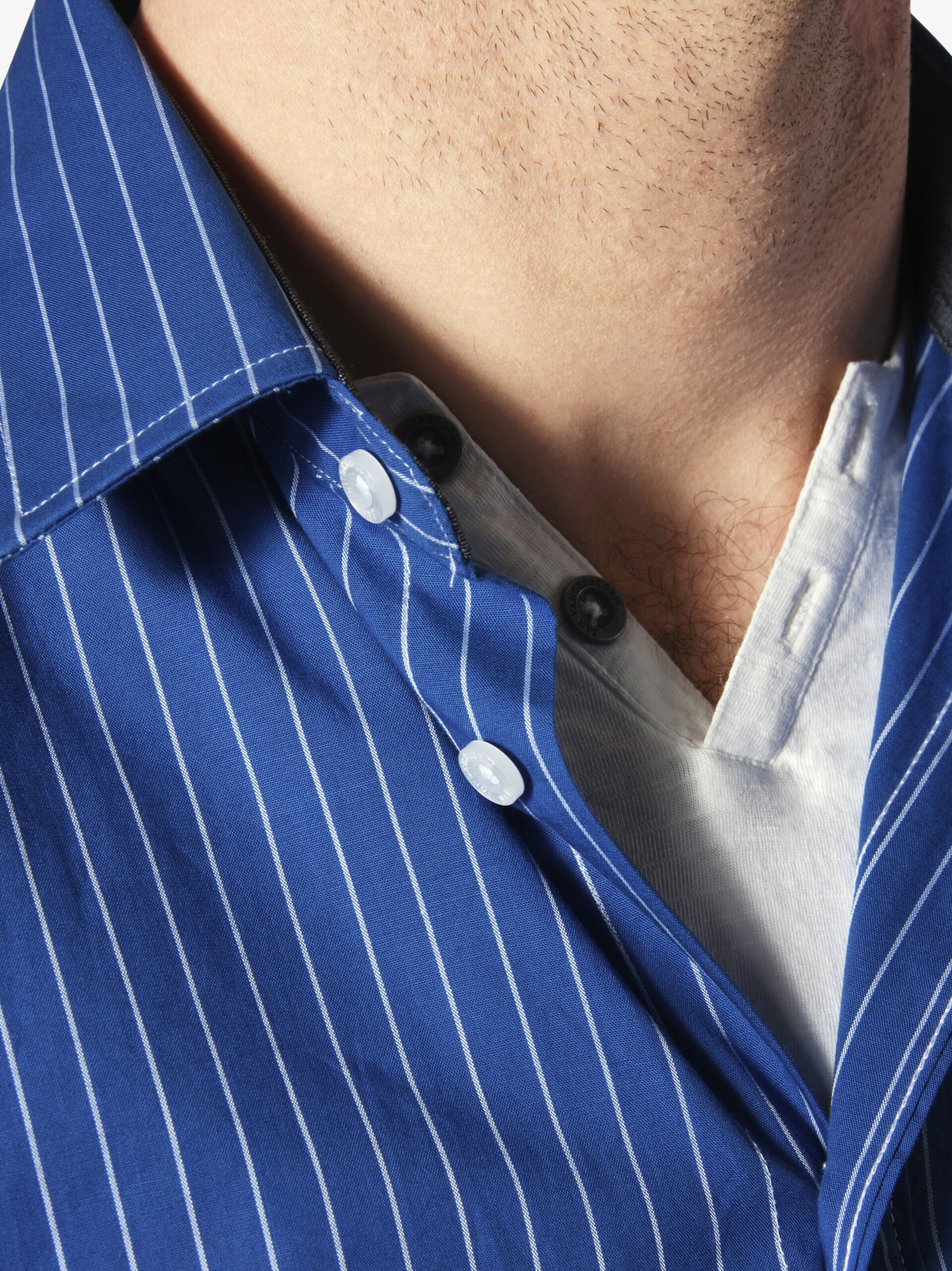 Jan Vanderstorm Comfort Fit Kurzarmhemd 'Perttu' in Blau