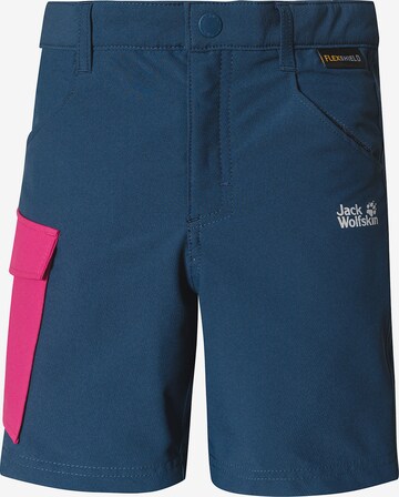 JACK WOLFSKIN Workout Pants in Blue: front