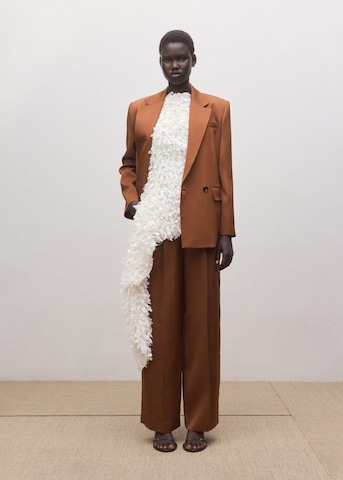 MANGO Regular Pants 'Cristy' in Brown