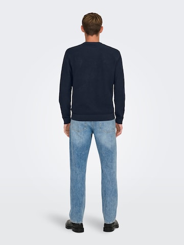 Only & Sons Sweater 'ONSTONY' in Blue