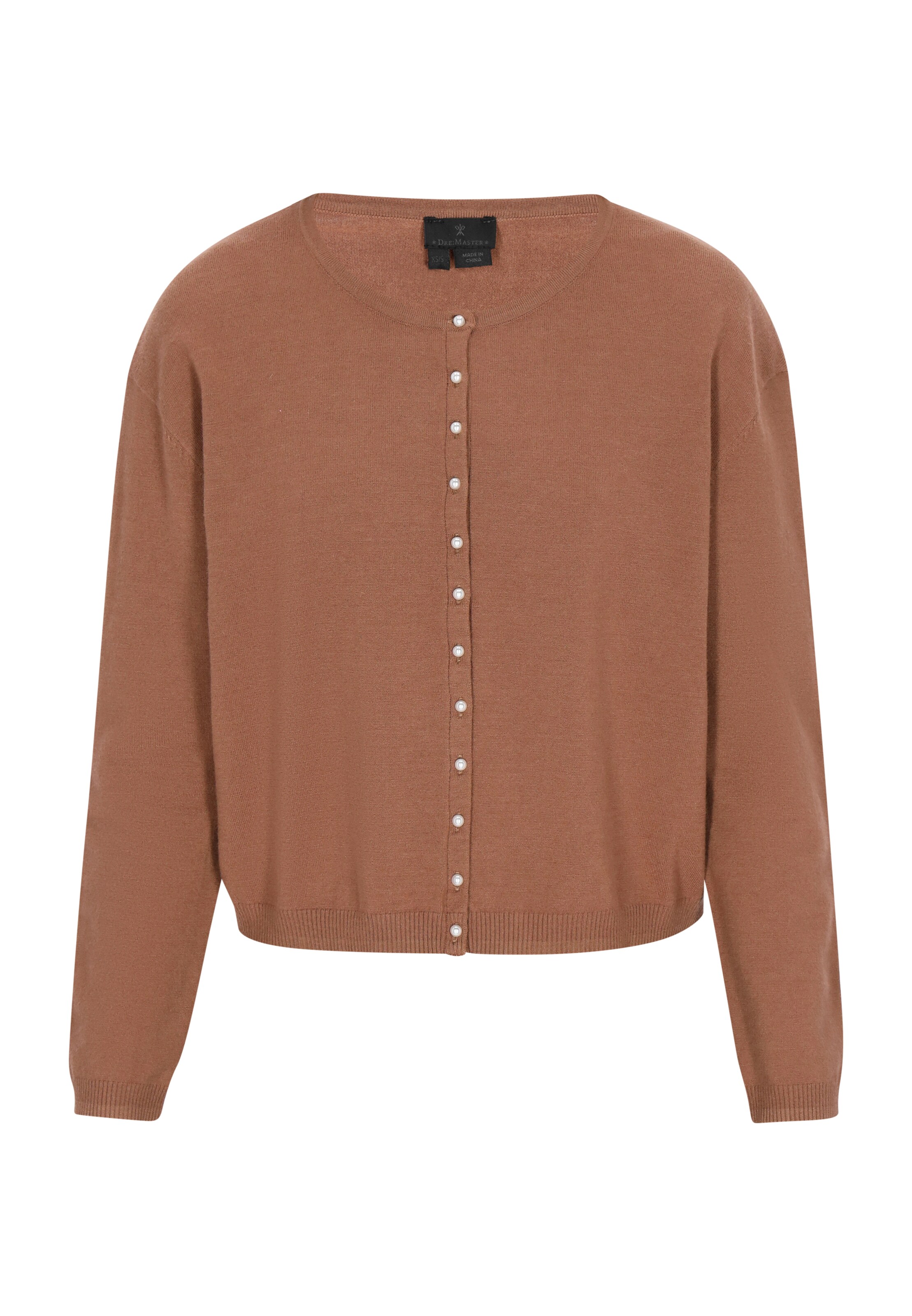 DreiMaster Klassik Вязаная кофта в Бежевый: спереди