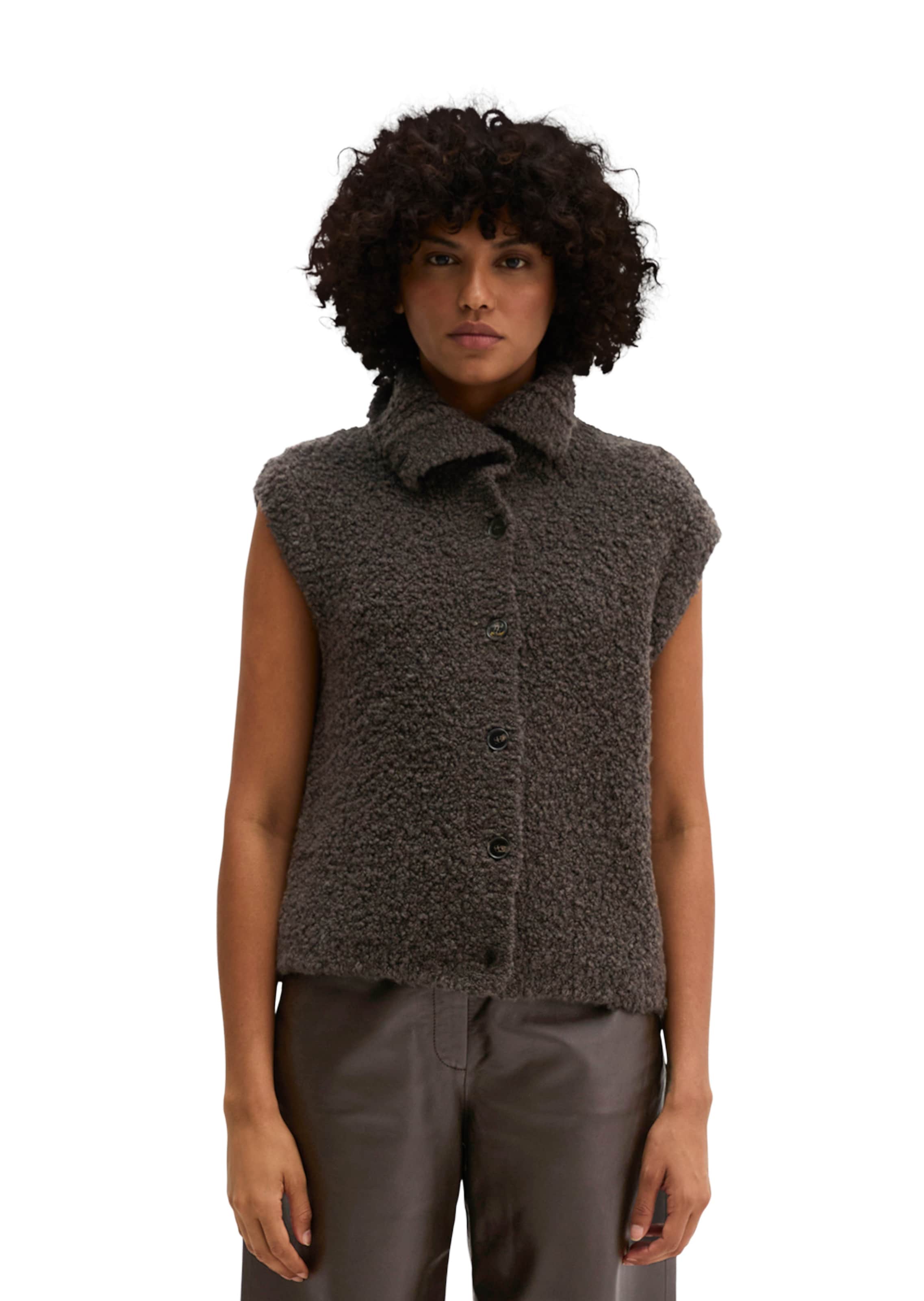 Marc O'Polo Gebreid vest in Bruin: voorkant