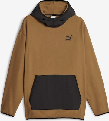 PUMA Athletic Sweatshirt in Brown: front