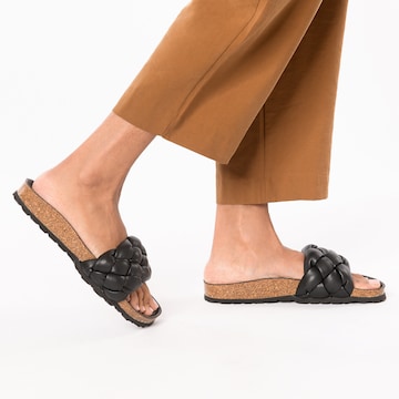 VERBENAS Mules 'Rai' in Black: front