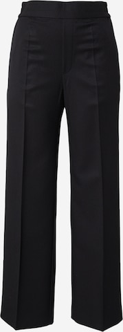 Monki Regular Pleated Pants in Black: front