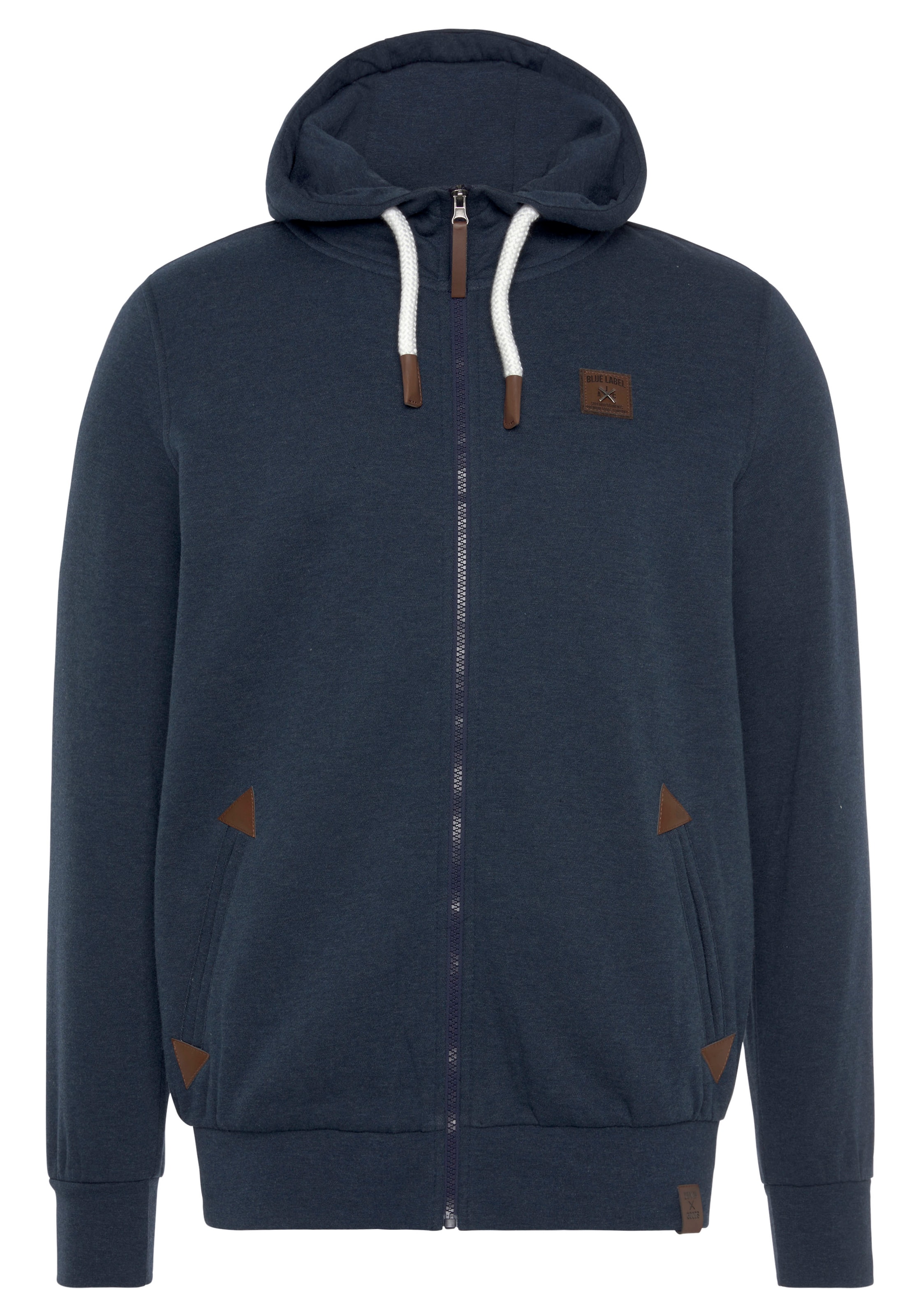 AJC Zip-Up Hoodie in Blue: front