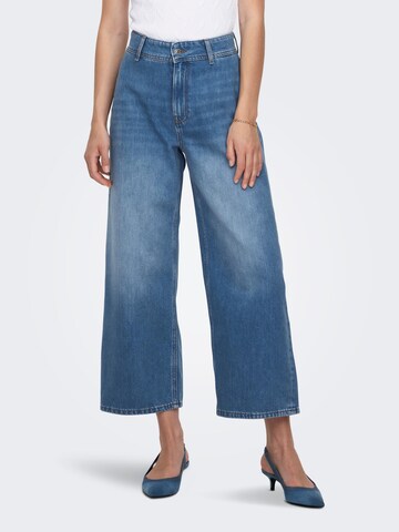 Wide Leg Jean 'SYLVIE' ONLY en bleu : devant