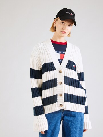 Cardigan Tommy Jeans en blanc : devant