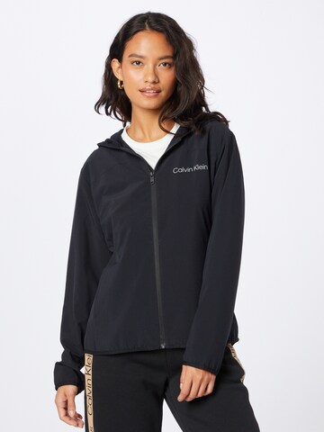 Calvin Klein Sport - Chaqueta de entretiempo en negro: frente