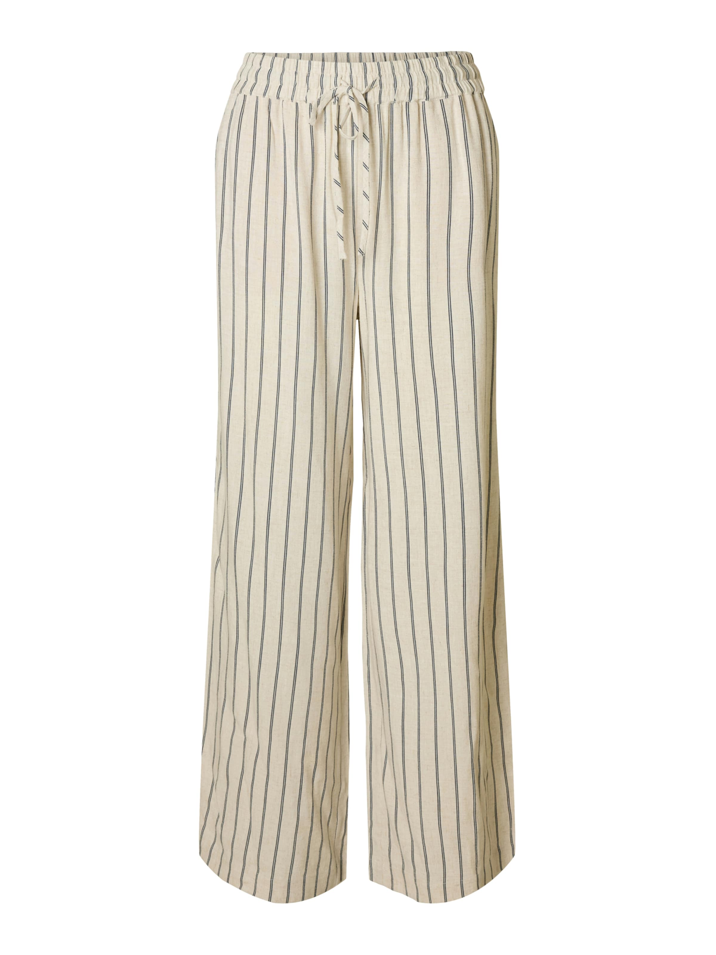 Wide Leg Pantalon 'SLFVIVA-GULIA' SELECTED en beige : devant