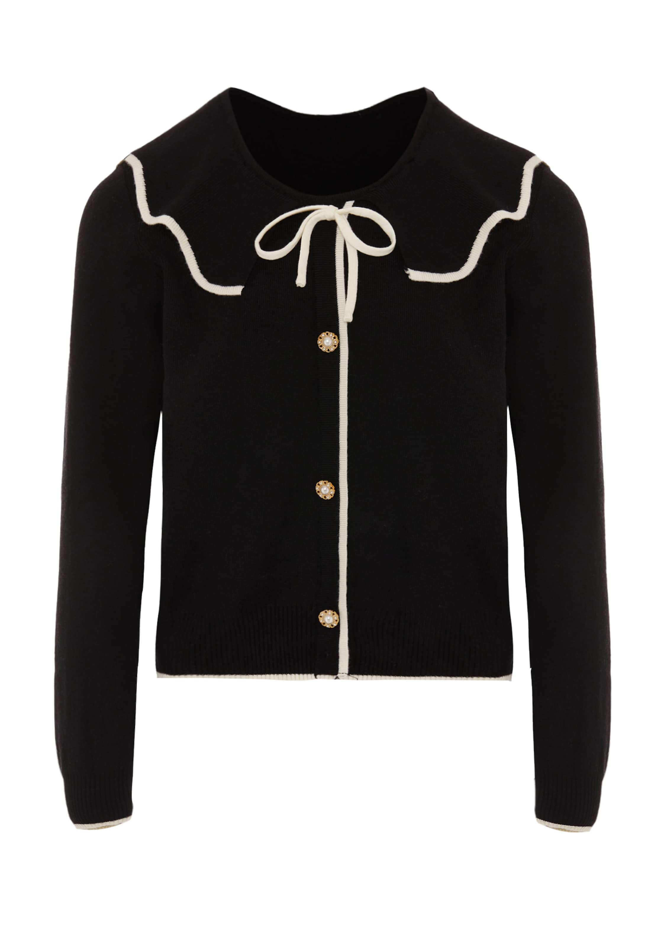 NAEMI Knit cardigan in Black: front