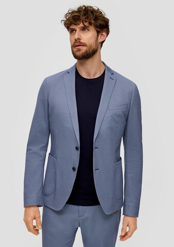 Coupe slim Veste de costume s.Oliver BLACK LABEL en bleu : devant