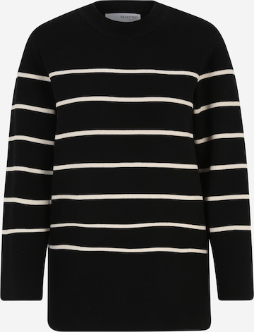Selected Femme Petite Sweter w kolorze czarny: przód