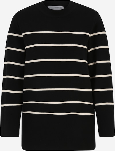 Selected Femme Petite Jersey en negro / blanco, Vista del producto