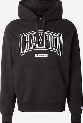 Champion Authentic Athletic Apparel Sweatshirt in Black: front