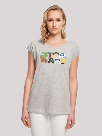 F4NT4STIC Shirt 'Star Wars Character' in Grey: front