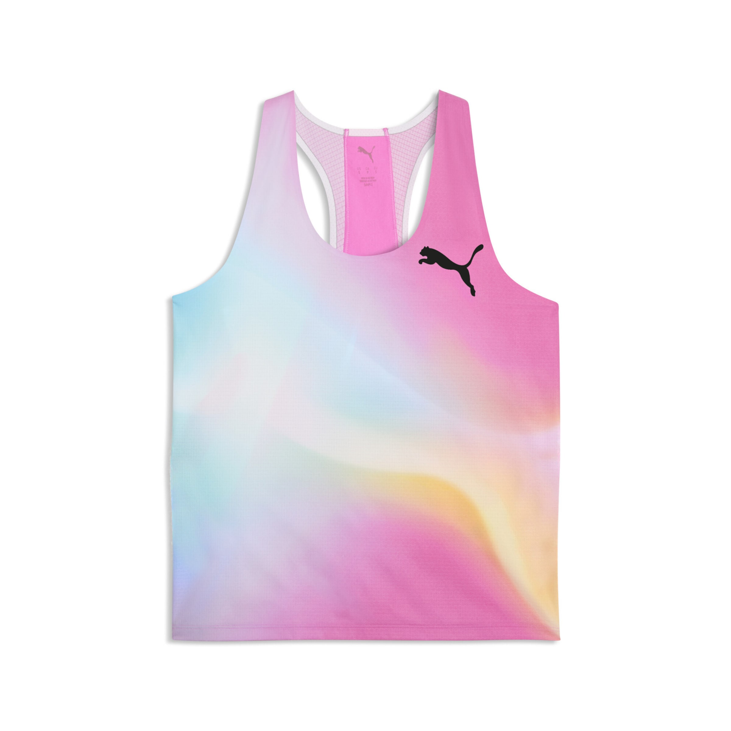 PUMA Sporttop 'Ultraweave' in de kleur Lichtblauw / Oranje / Neonroze / Zwart, Productweergave