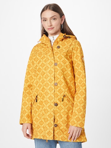 Veste fonctionnelle 'Wild Weather' Blutsgeschwister en jaune : devant