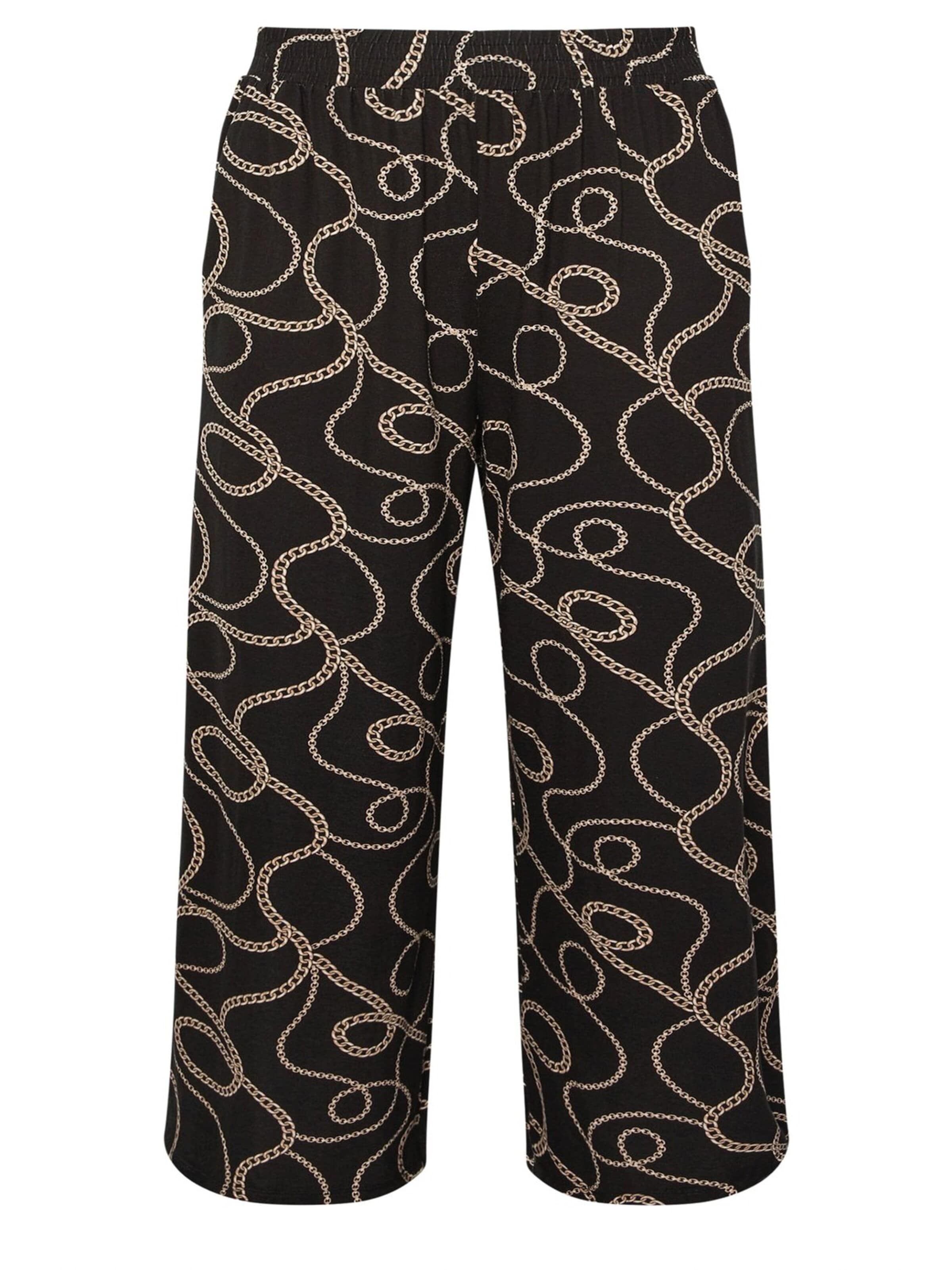 Shape Of You Wide Leg Hose in Schwarz: Vorderseite