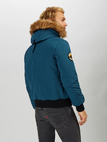 Superdry Regular fit Winter jacket 'EVEREST' in Blue