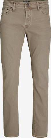 JACK & JONES Slim fit Jeans 'GLENN' in Beige: front