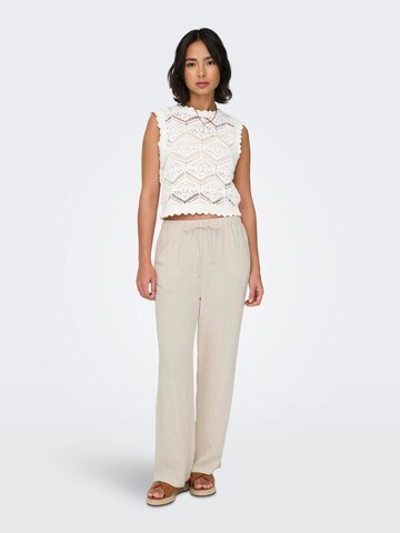 ONLY Wide leg Broek 'SIESTA' in Beige