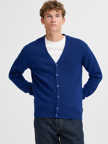 Casual Friday Knit Cardigan 'Karl' in Blue: front