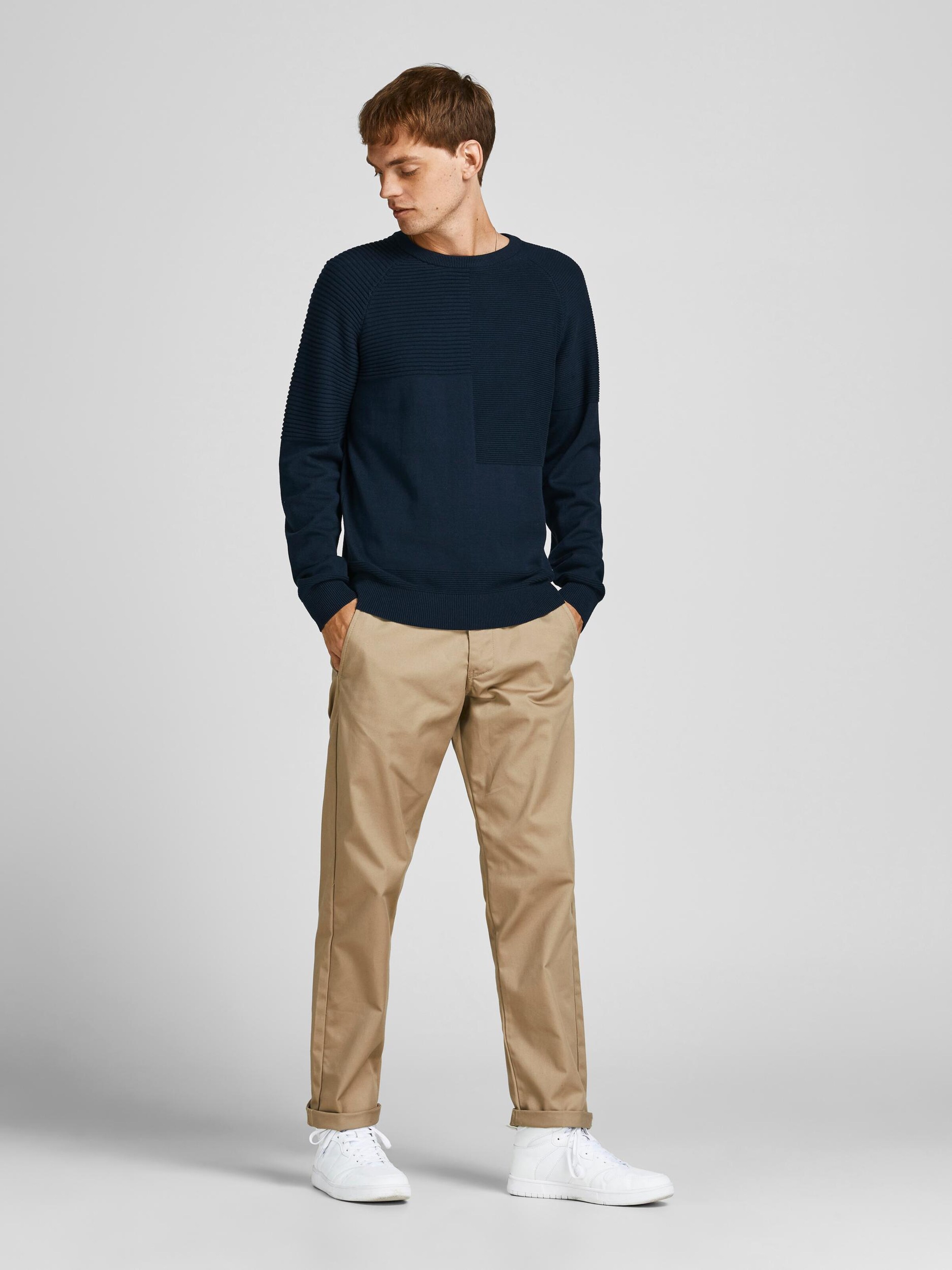Männer Pullover & Strick JACK & JONES Pullover 'Seth' in Nachtblau - PM45938 Männer Pullover & Strick JACK & JONES Pullover 'Seth' in Nachtblau - PM45938