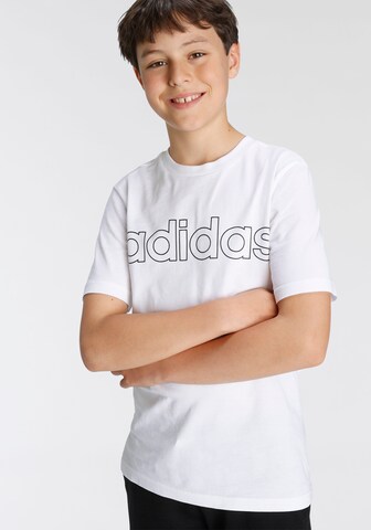 balts ADIDAS SPORTSWEAR Sporta krekls 'Essentials': no priekšpuses