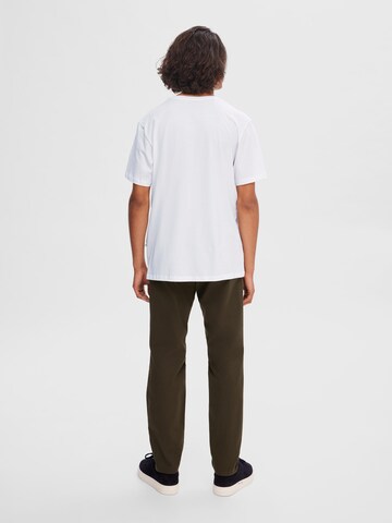 T-Shirt 'ASPEN' SELECTED en blanc