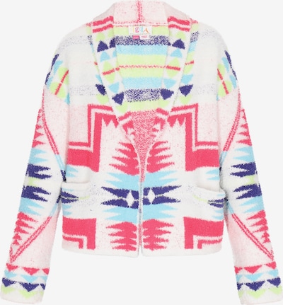 Geacă tricotată IZIA pe albastru / albastru marin / roz / alb murdar, Vizualizare produs