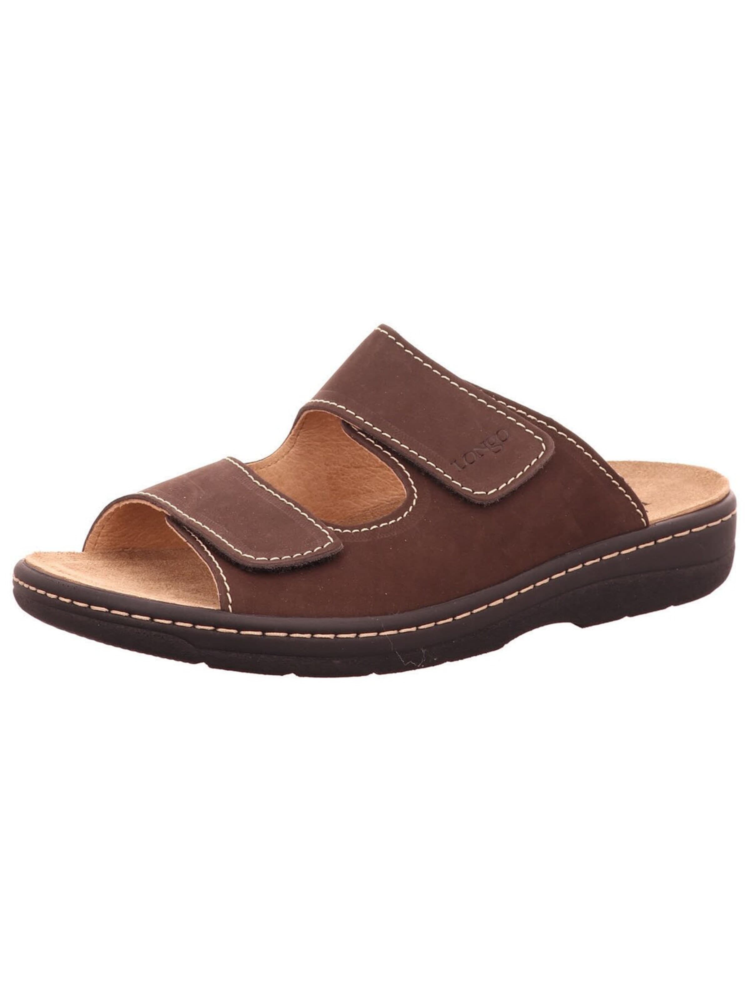 Longo Mules 'Pantolette Herren 1006509-LH10912 Echtleder in braun' in Brown: front