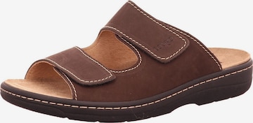 Mule 'Pantolette Herren 1006509-LH10912 Echtleder in braun' Longo en marron : devant