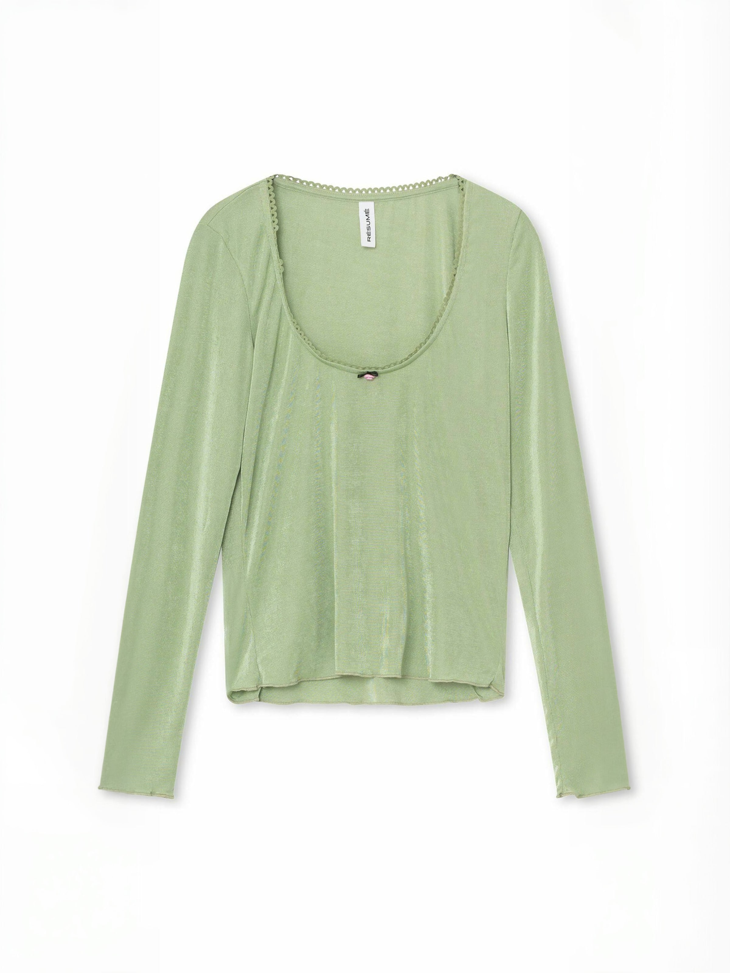 Résumé Shirt ' NicolatteRS ' in Green: front