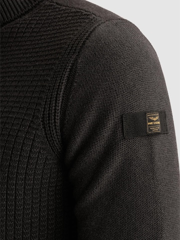 PME Legend Pullover 'Pullover in 100% cotton with high collar' in Grau