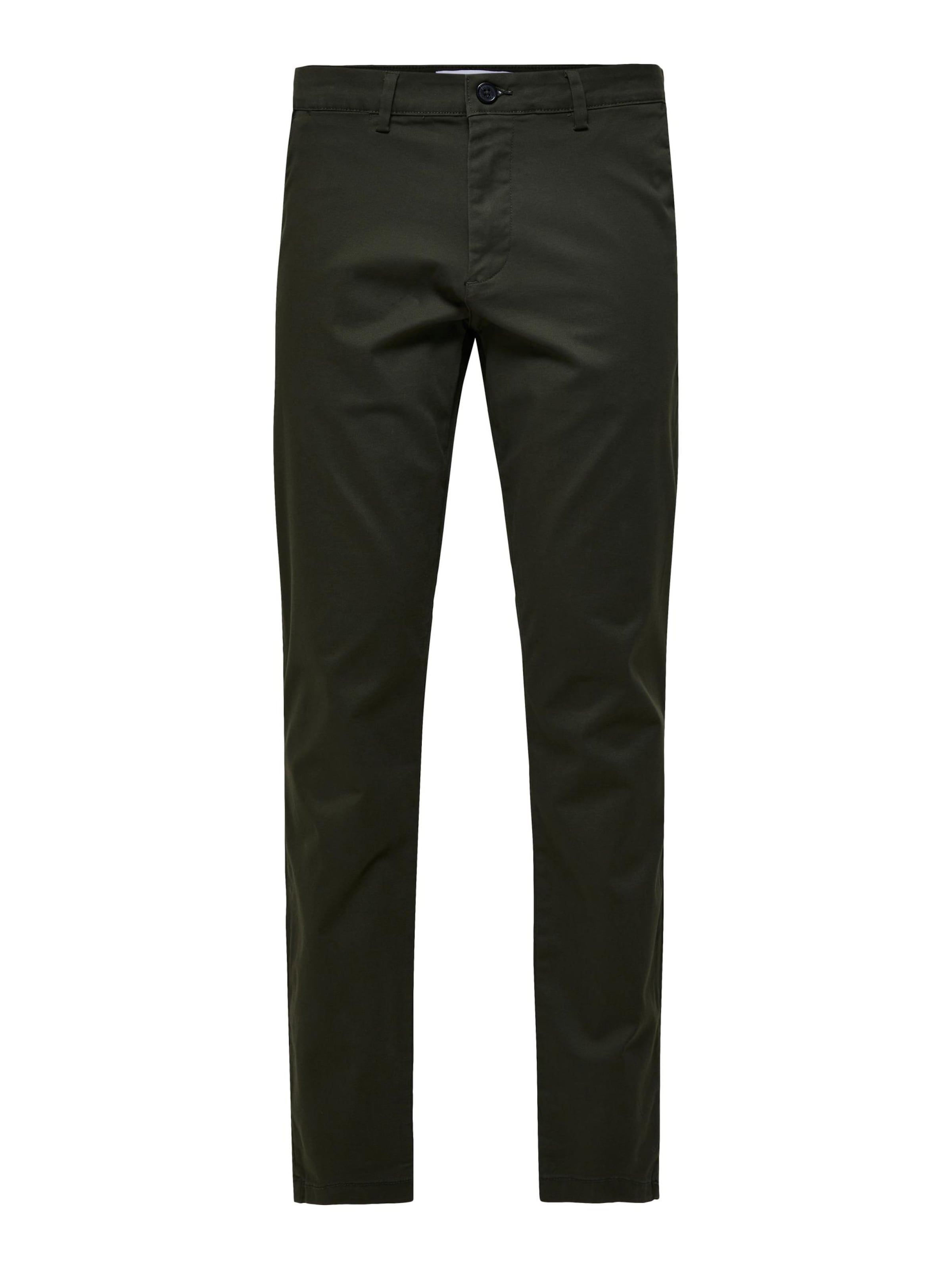 SELECTED Slim fit Chino Pants 'New Miles' in Green: front