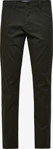 Pantalon chino 'Miles Flex' SELECTED HOMME en vert : devant