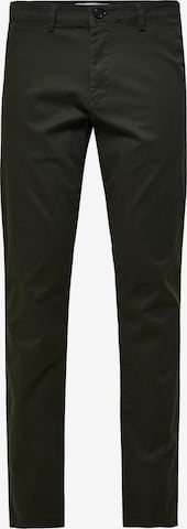 SELECTED HOMME Chino kalhoty 'Miles Flex' – zelená: přední strana