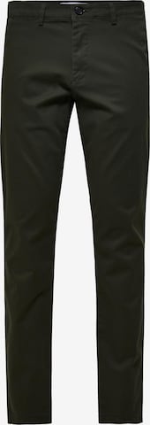 Pantalon chino 'Miles Flex' SELECTED HOMME en vert : devant