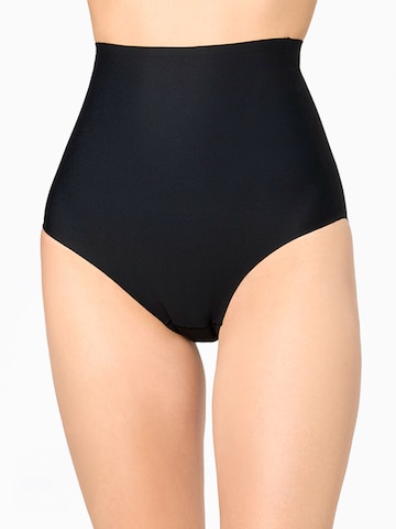 Nur Die Shapingslip ' Highwaist Contour Medium Shaping ' in Zwart: voorkant