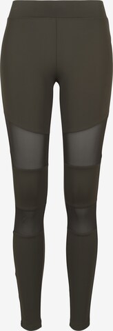 Urban Classics Skinny Leggings in Green: front