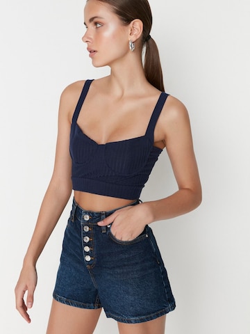 Wide leg Pantaloni de la Trendyol pe albastru