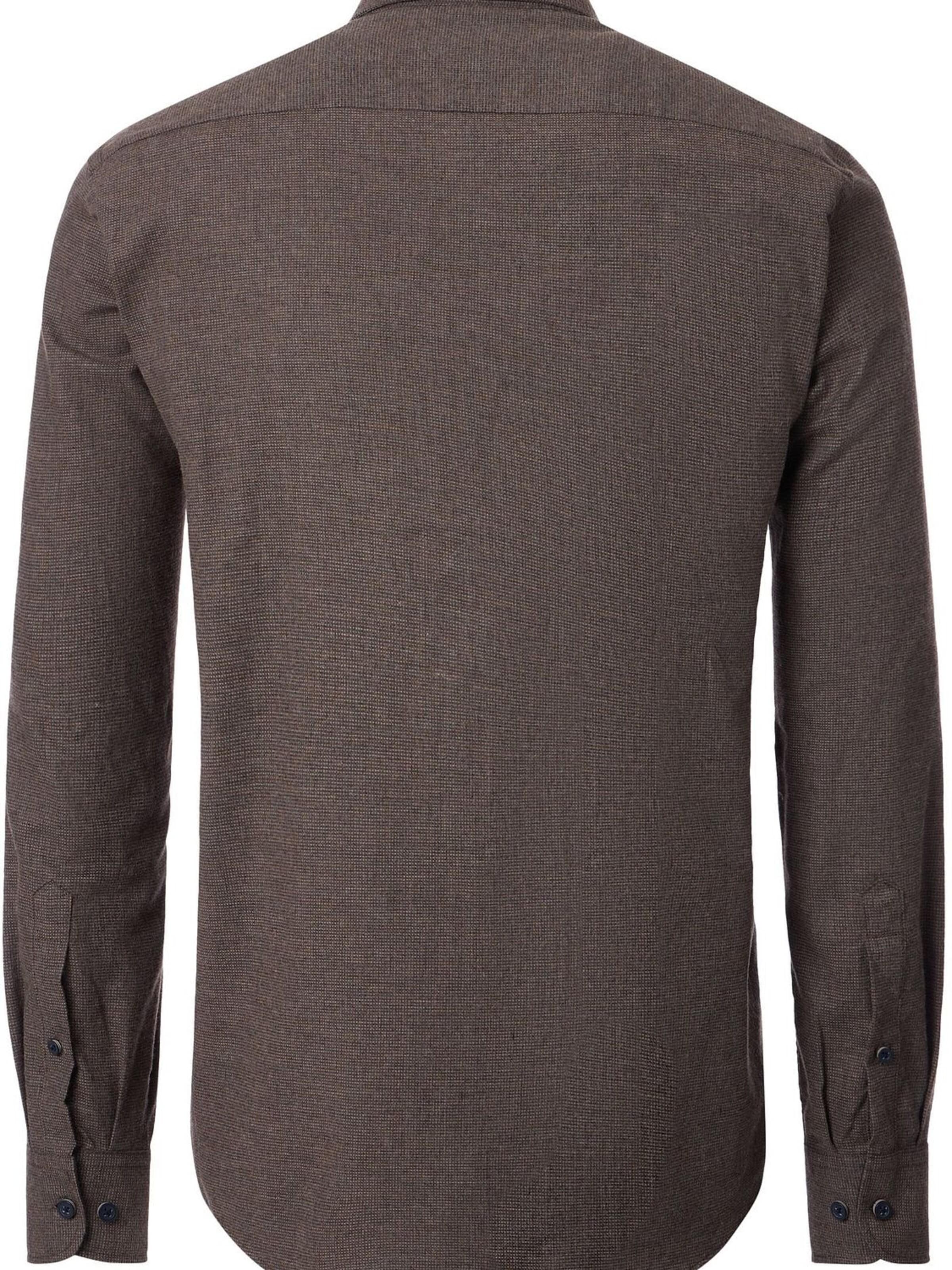 CASA MODA Regular fit Button Up Shirt in Brown