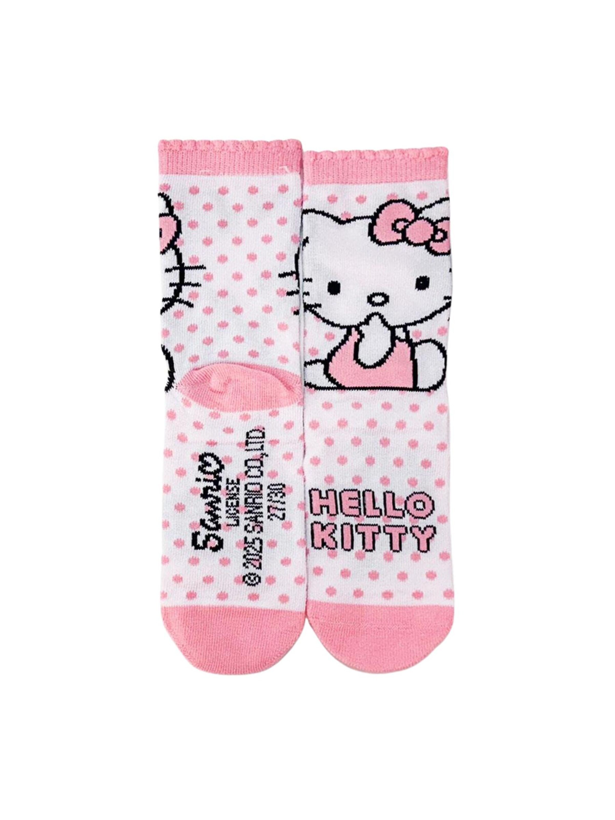 Chaussettes 'Socken 4er-Pack - Hello Kitty' Cerdá en rose : devant
