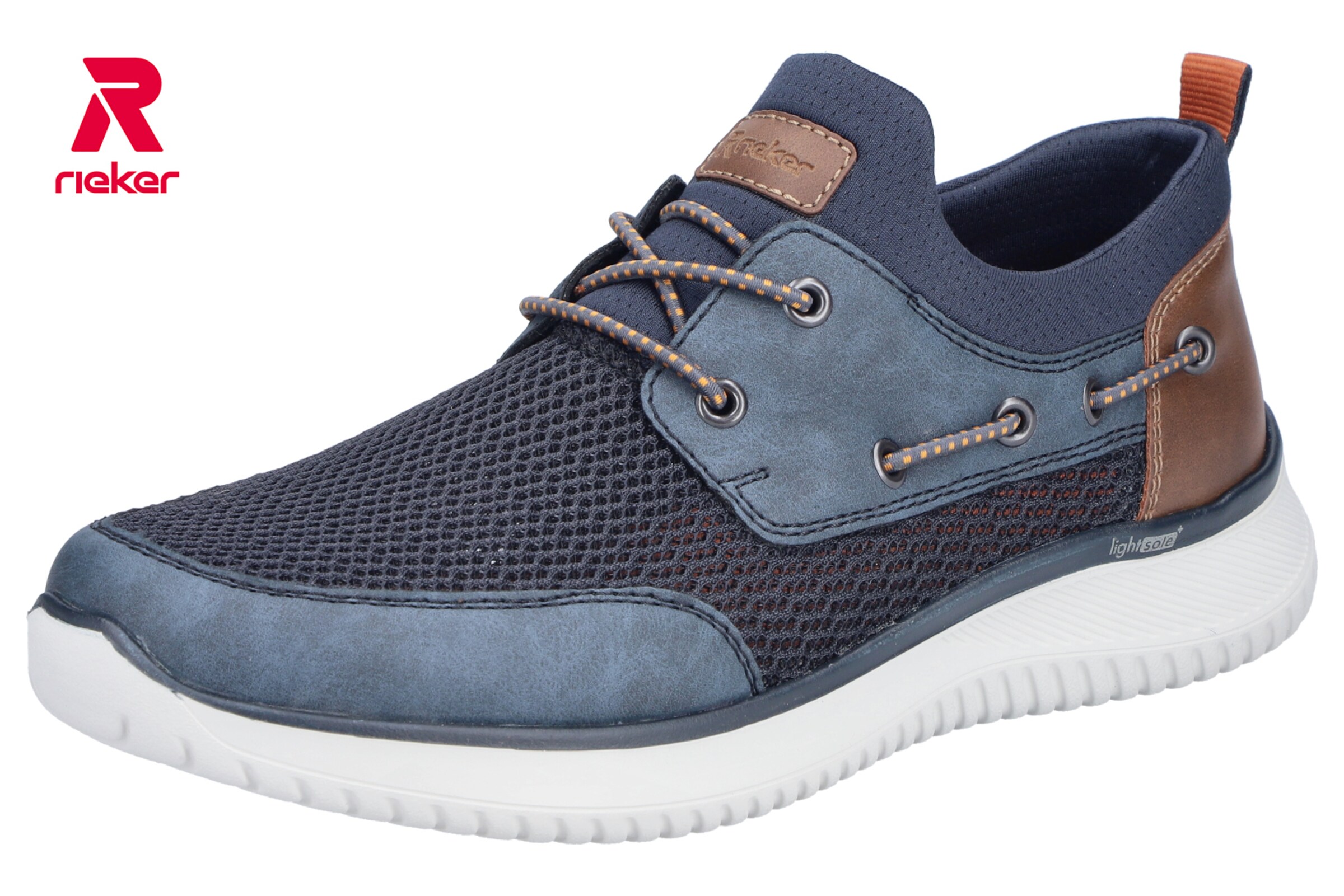 Chaussure basse ' B9643 ' Rieker en bleu : devant